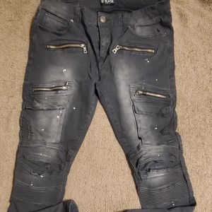 Premium Black Skinny Moto Style Jeans